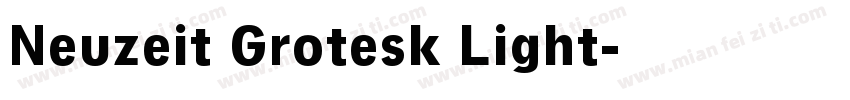 Neuzeit Grotesk Light字体转换